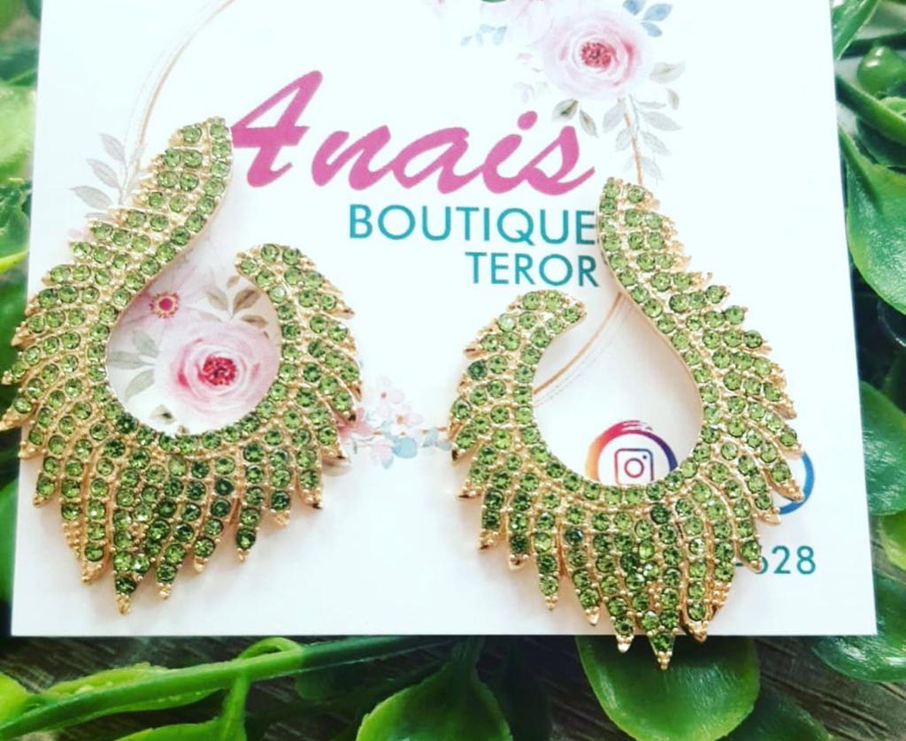 Pendientes de Acero Verde