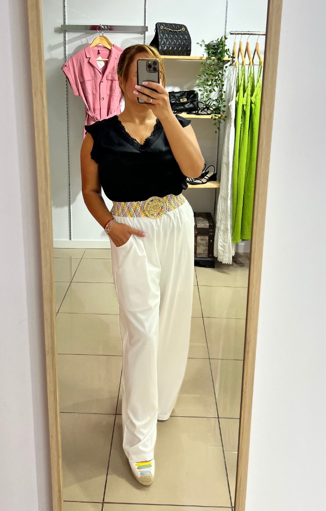 Pantalón  Engomado Blanco