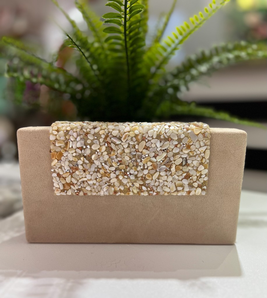 Clutch Eleganse Beige 
