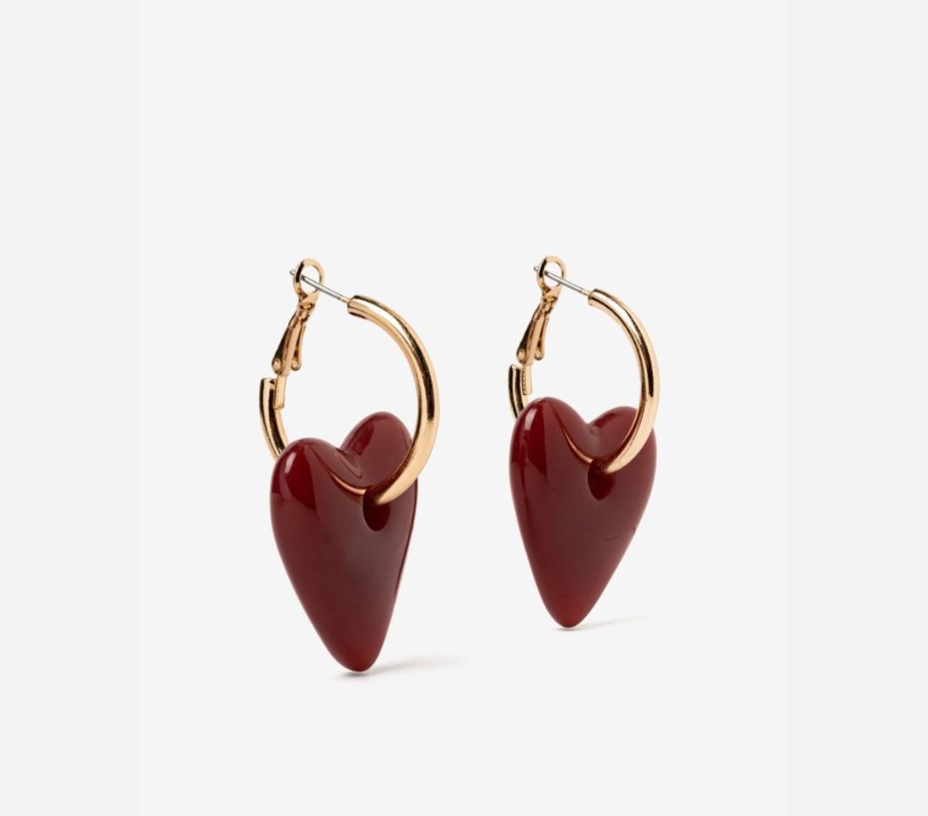 Pendiente Argolla Corazón 